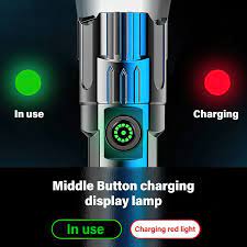 P90 LED Rechargeable Laser Flashlight